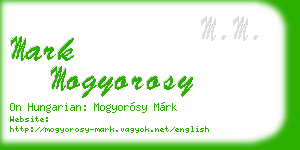 mark mogyorosy business card