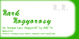mark mogyorosy business card